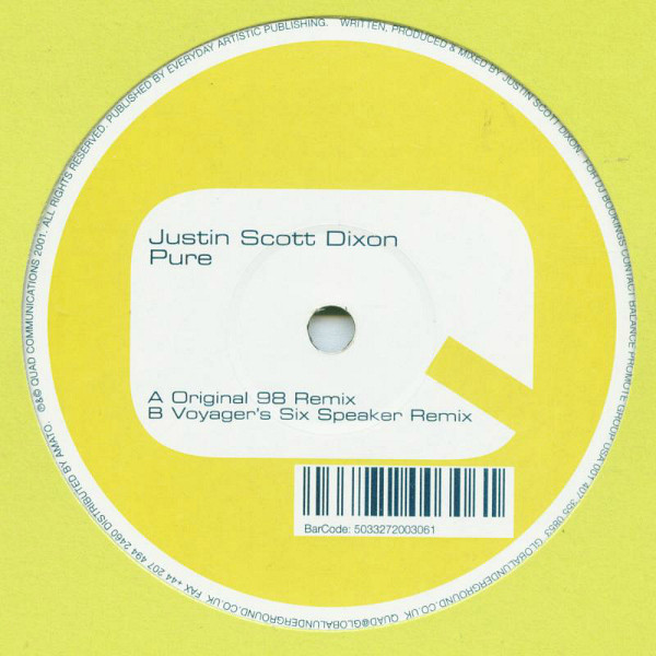 Justin Scott Dixon - Pure | Quad Communications (QC 030)