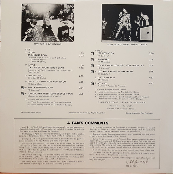 Elvis Presley - A Canadian Tribute | RCA (KKL1-7065) - 7