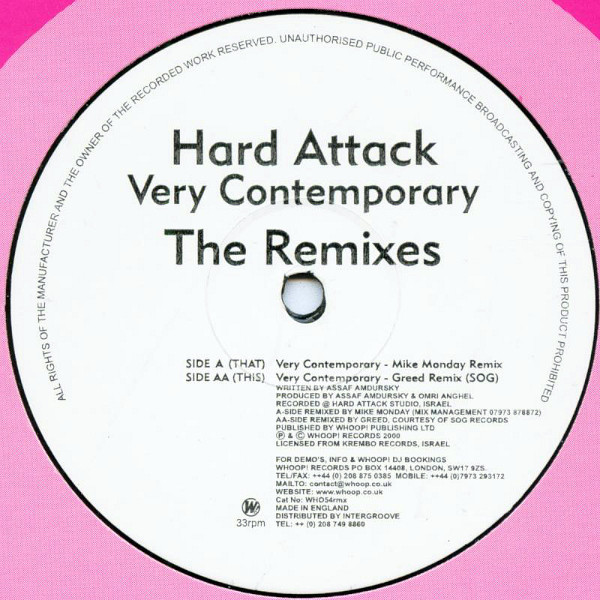 Hard Attack - Very Contemporary (The Remixes) | Whoop! Records (WHO54rmx) - 3