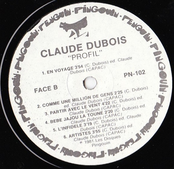Claude Dubois - Profil Vol. 1 | Pingouin (PN-102) - 4 Claude Dubois - Profil Vol. 1 | Pingouin (PN-102) - 4