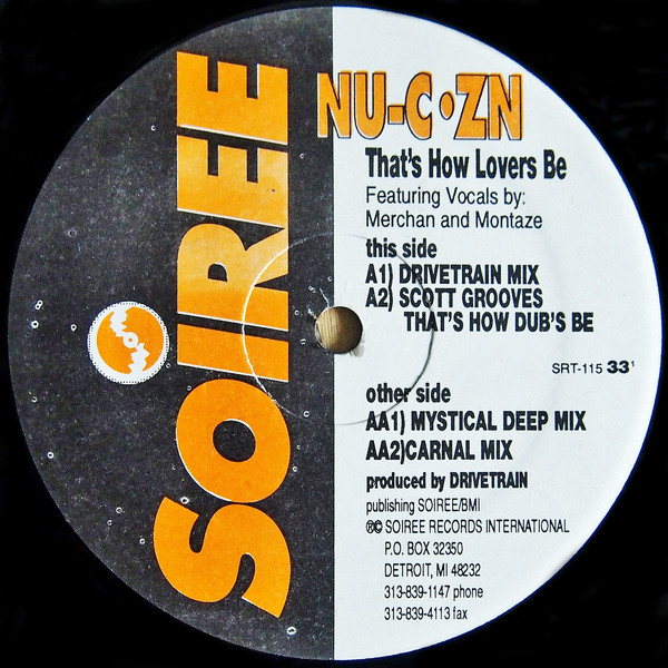 Nu Cezn - That's How Lovers Be | Soiree Records International (SRT-115)