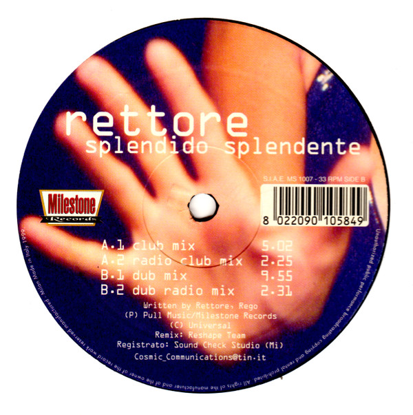 Rettore - Splendido Splendente | Milestone Records (MS 1007) - 2 Rettore - Splendido Splendente | Milestone Records (MS 1007) - 2