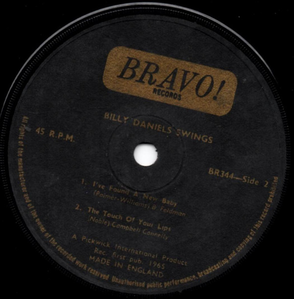 Billy Daniels - Billy Daniel Swings | Bravo! Records (BR 344) - 4 Billy Daniels - Billy Daniel Swings | Bravo! Records (BR 344) - 4