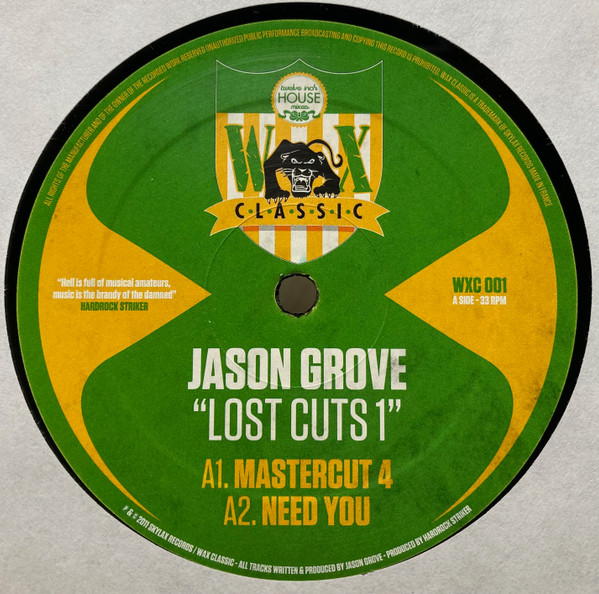 Jason Grove - Lost Cuts 1 | Wax Classic (WXC 001) - main Jason Grove - Lost Cuts 1 | Wax Classic (WXC 001) - main