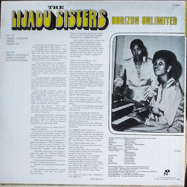 Lijadu Sisters - Horizon Unlimited | Numero Group (NUM653) - 2 Lijadu Sisters - Horizon Unlimited | Numero Group (NUM653) - 2