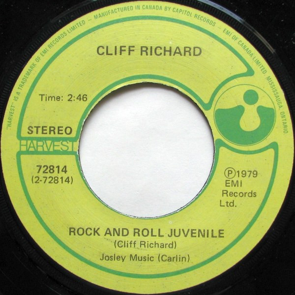 Cliff Richard - We Don't Talk Anymore / Rock And Roll Juvenile | Harvest (72814) - 2