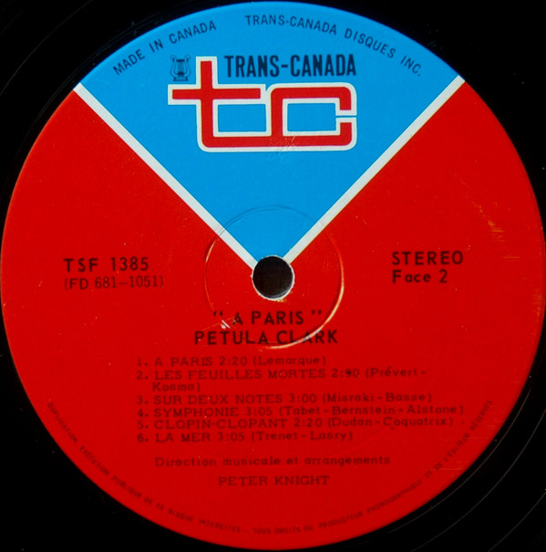 Petula Clark - À Paris | Trans-Canada (TSF 1385) - 4 Petula Clark - À Paris | Trans-Canada (TSF 1385) - 4