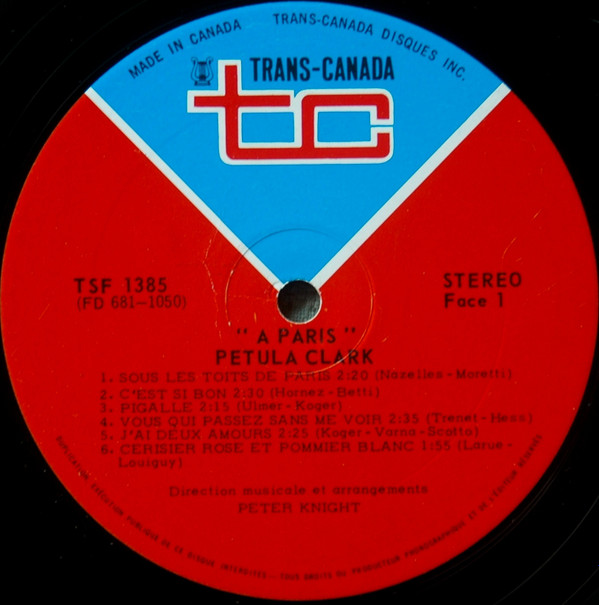 Petula Clark - À Paris | Trans-Canada (TSF 1385) - 3 Petula Clark - À Paris | Trans-Canada (TSF 1385) - 3