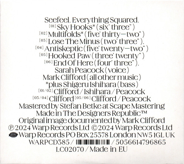 Seefeel - Everything Squared | Warp Records (WARPCD385) - 2 Seefeel - Everything Squared | Warp Records (WARPCD385) - 2
