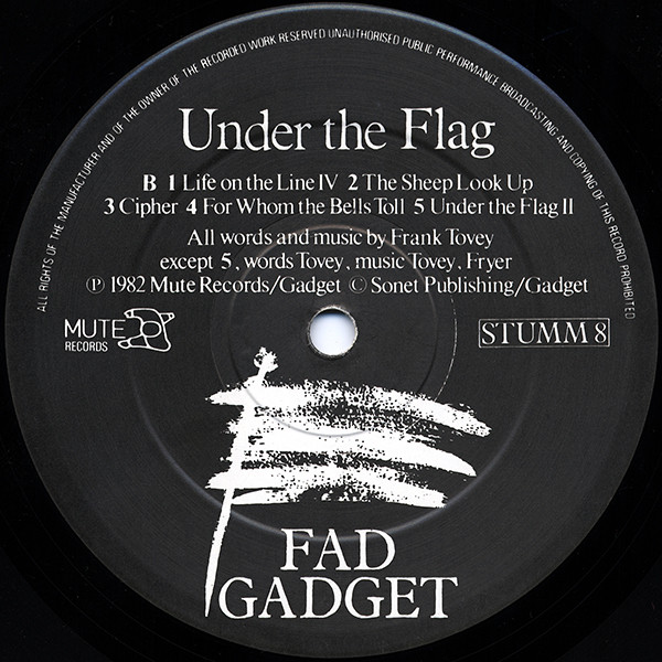 Fad Gadget - Under The Flag | Mute (STUMM 8) - 4 Fad Gadget - Under The Flag | Mute (STUMM 8) - 4