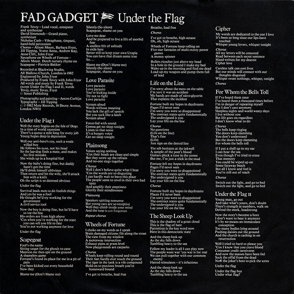 Fad Gadget - Under The Flag | Mute (STUMM 8) - 6 Fad Gadget - Under The Flag | Mute (STUMM 8) - 6
