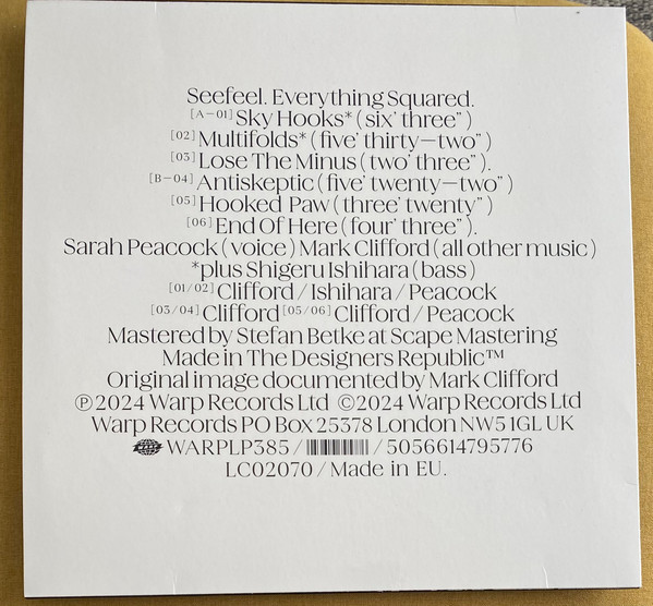 Seefeel - Everything Squared | Warp Records (WARPLP385) - 2 Seefeel - Everything Squared | Warp Records (WARPLP385) - 2