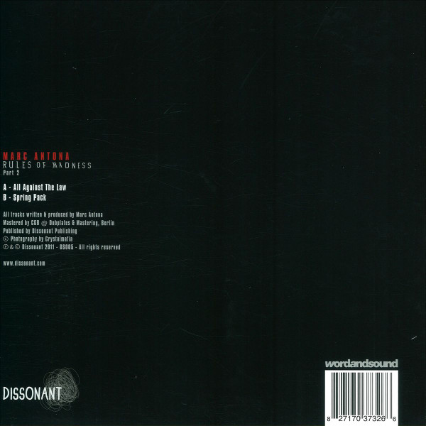 Marc Antona - Rules Of Madness Part 2 | Dissonant (DS005) - 2 Marc Antona - Rules Of Madness Part 2 | Dissonant (DS005) - 2