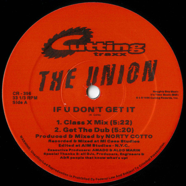 The Union - If U Don't Get It | Cutting Traxx (CR-396) - main