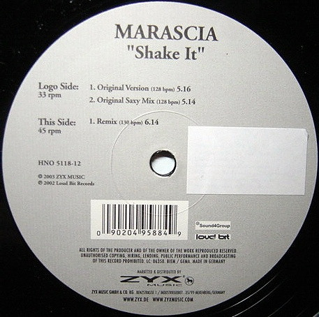 Marascia - Shake It | House No. (HNO 5118-12) - main