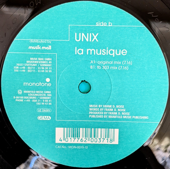 Unix - La Musique | Monotone Records (MON-0010-12) - 5 Unix - La Musique | Monotone Records (MON-0010-12) - 5