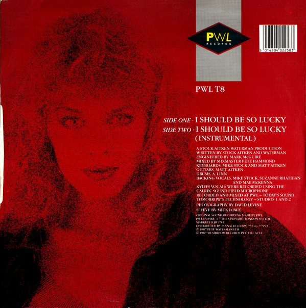 Kylie Minogue - I Should Be So Lucky | PWL Records (PWL T8) - 2 Kylie Minogue - I Should Be So Lucky | PWL Records (PWL T8) - 2