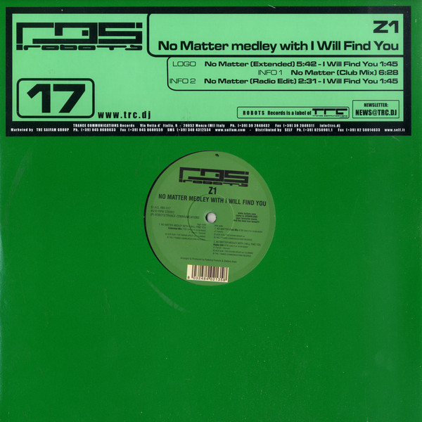 Z1 - No Matter Medley With I Will Find You | Robots Records (RBS017) - main