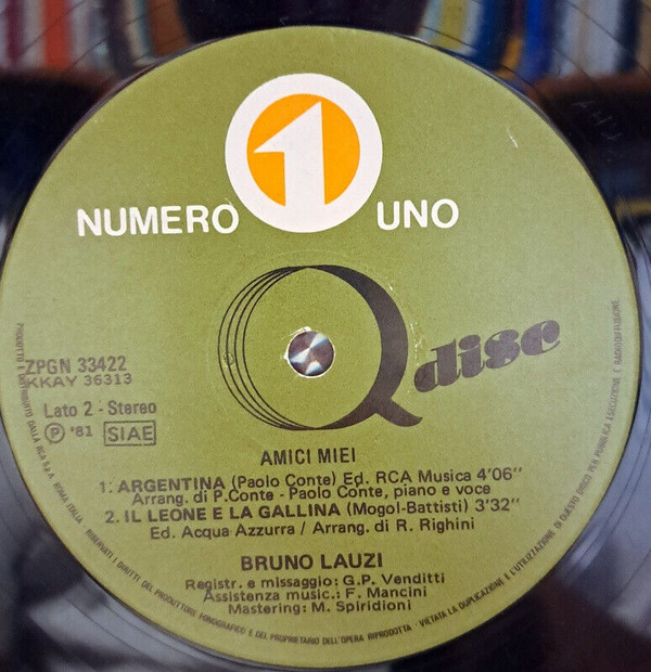 Bruno Lauzi - Amici Miei | Numero Uno (ZPGN 33422) - 4 Bruno Lauzi - Amici Miei | Numero Uno (ZPGN 33422) - 4