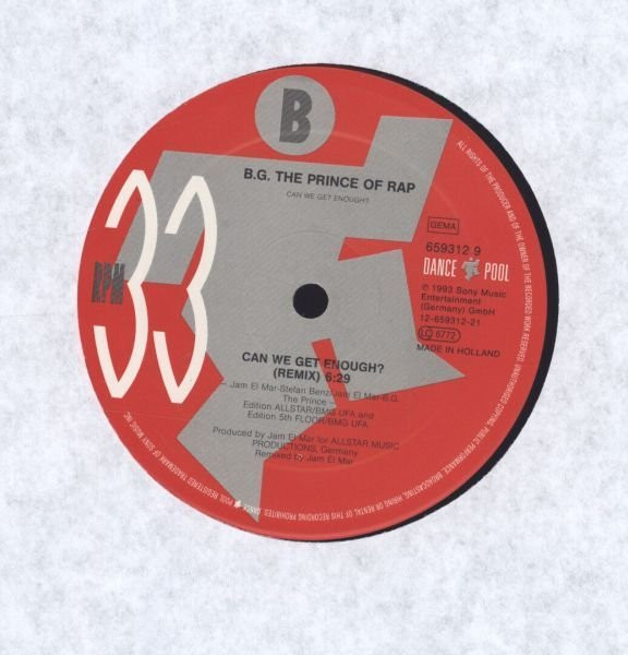 B.G. The Prince Of Rap - Can We Get Enough? - Remix - | Dance Pool (659312 9) - 3 B.G. The Prince Of Rap - Can We Get Enough? - Remix - | Dance Pool (659312 9) - 3
