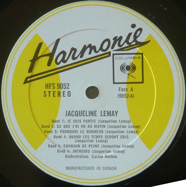 Jacqueline Lemay - Jacqueline Lemay | Harmonie (HFS 9052) - 3 Jacqueline Lemay - Jacqueline Lemay | Harmonie (HFS 9052) - 3