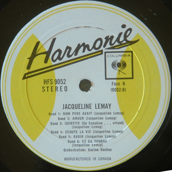 Jacqueline Lemay - Jacqueline Lemay | Harmonie (HFS 9052) - 4 Jacqueline Lemay - Jacqueline Lemay | Harmonie (HFS 9052) - 4
