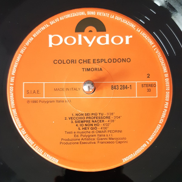 Timoria - Colori Che Esplodono | Polydor (843 284-1) - 4