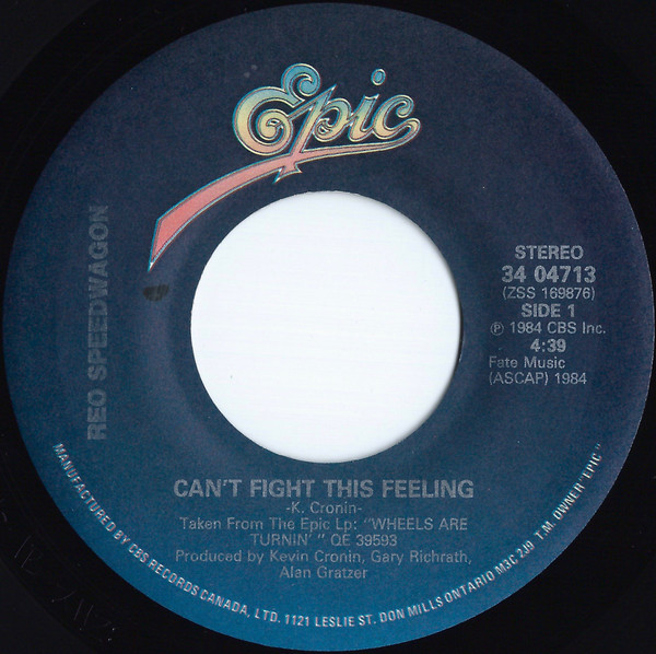 REO Speedwagon - Can't Fight This Feeling | Epic (34 04713) - main
