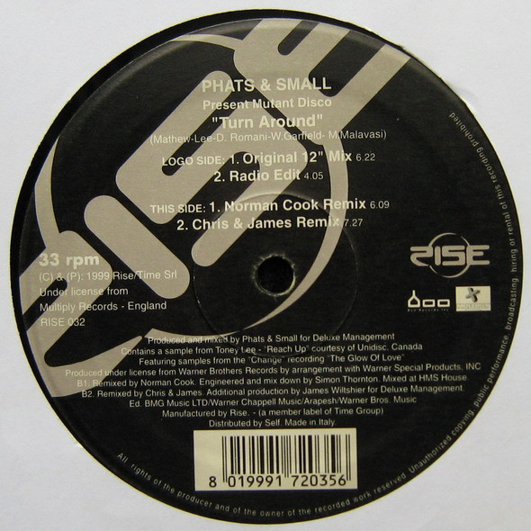 Phats & Small Present Mutant Disco - Turn Around | Rise (RISE 032) - main Phats & Small Present Mutant Disco - Turn Around | Rise (RISE 032) - main