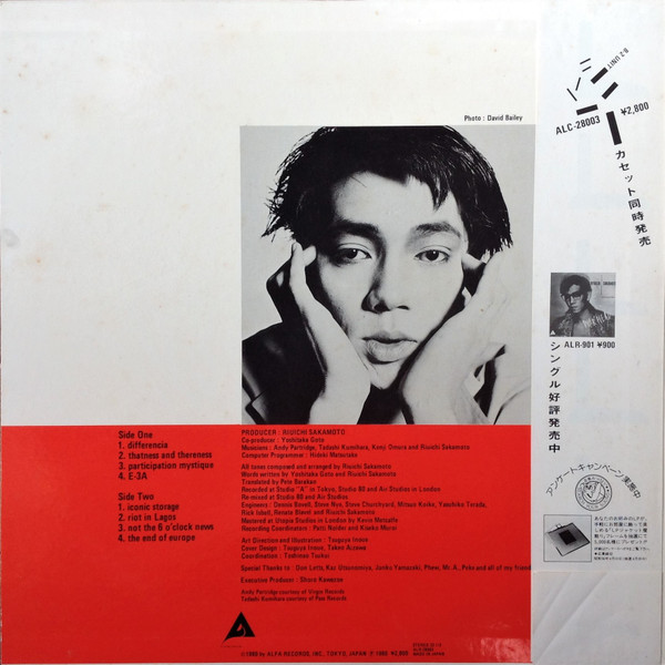 Ryuichi Sakamoto = Ryuichi Sakamoto - B-2 Unit | Alfa (ALR-28003) - 3