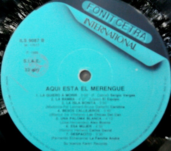 Various - Aquí Esta El Merengue | Fonit Cetra International (ILS 9087) - 4 Various - Aquí Esta El Merengue | Fonit Cetra International (ILS 9087) - 4