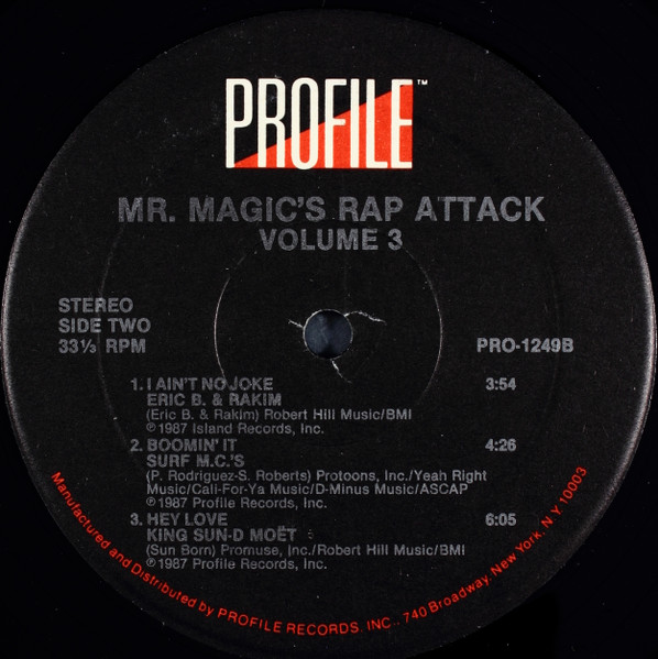 Various - Mr. Magic's Rap Attack Volume 3 | Profile Records (PRO-1249) - 4 Various - Mr. Magic's Rap Attack Volume 3 | Profile Records (PRO-1249) - 4