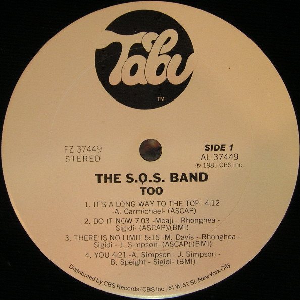 The S.O.S. Band - The S.O.S. Band Too | Tabu Records (FZ 37449) - 3