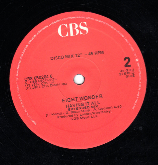 Eighth Wonder - Will You Remember | CBS (650264 6) - 3 Eighth Wonder - Will You Remember | CBS (650264 6) - 3