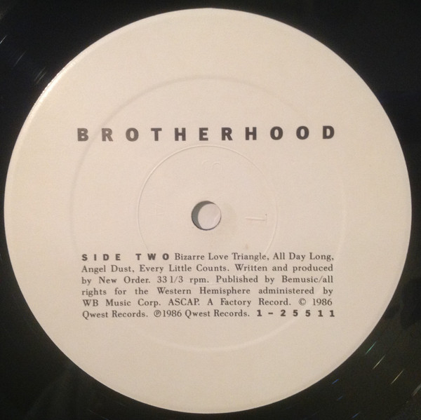 New Order - Brotherhood | Qwest Records (1-25511) - 4 New Order - Brotherhood | Qwest Records (1-25511) - 4