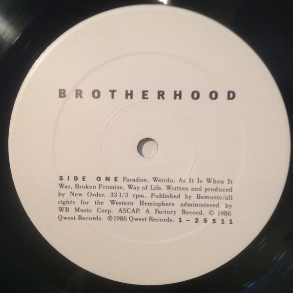 New Order - Brotherhood | Qwest Records (1-25511) - 3 New Order - Brotherhood | Qwest Records (1-25511) - 3