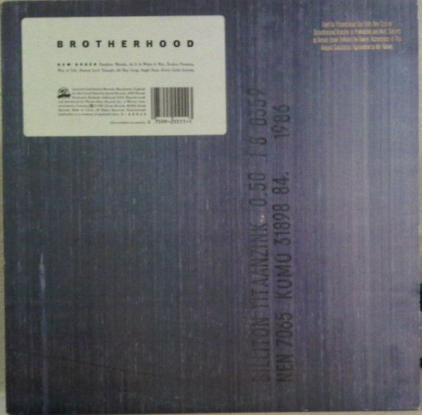 New Order - Brotherhood | Qwest Records (1-25511) - 7 New Order - Brotherhood | Qwest Records (1-25511) - 7