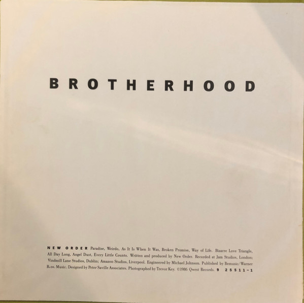 New Order - Brotherhood | Qwest Records (1-25511) - 5 New Order - Brotherhood | Qwest Records (1-25511) - 5