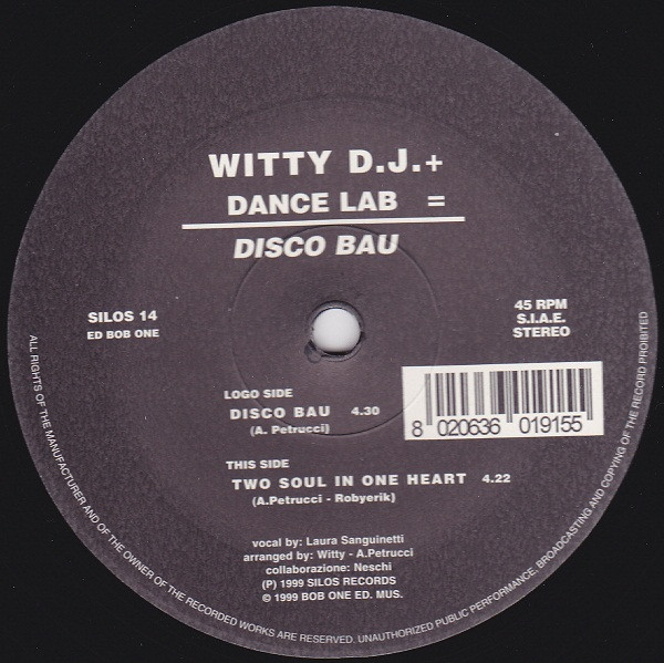 Witty D.J. + Dance Lab - Disco Bau | Silos Records (SILOS 14)