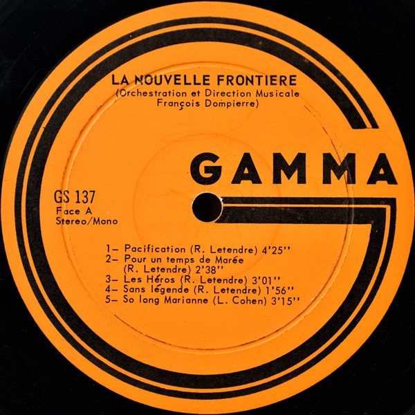 La Nouvelle Frontière - La Nouvelle Frontiere | Gamma (GS-137) - 3 La Nouvelle Frontière - La Nouvelle Frontiere | Gamma (GS-137) - 3