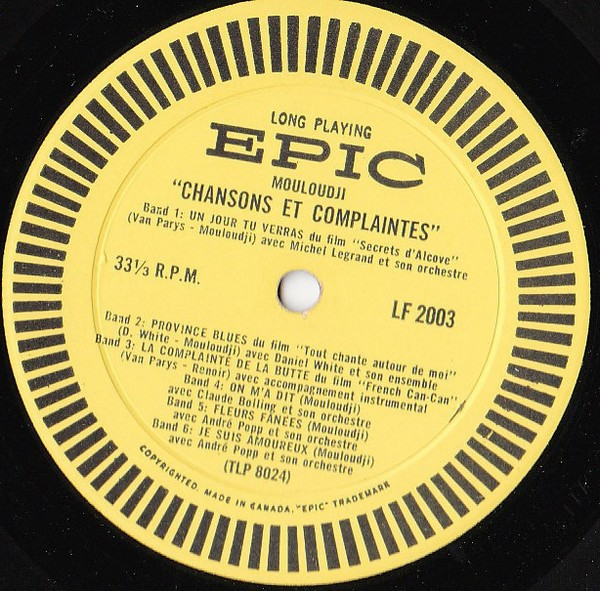 Mouloudji - Chansons Et Complaintes | Epic (LF 2003) - 3 Mouloudji - Chansons Et Complaintes | Epic (LF 2003) - 3