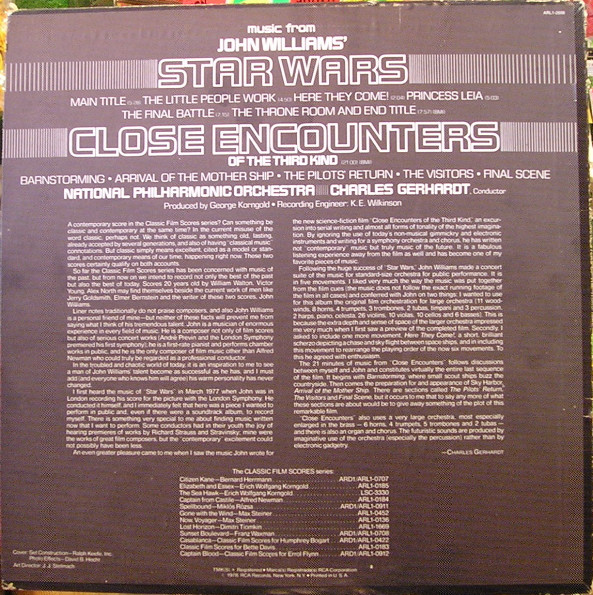 Music From John Williams' Close Encounters Of The Third Kind / Star Wars