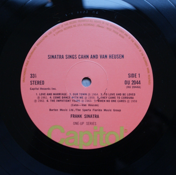 Sinatra Sings Cahn And Van Heusen