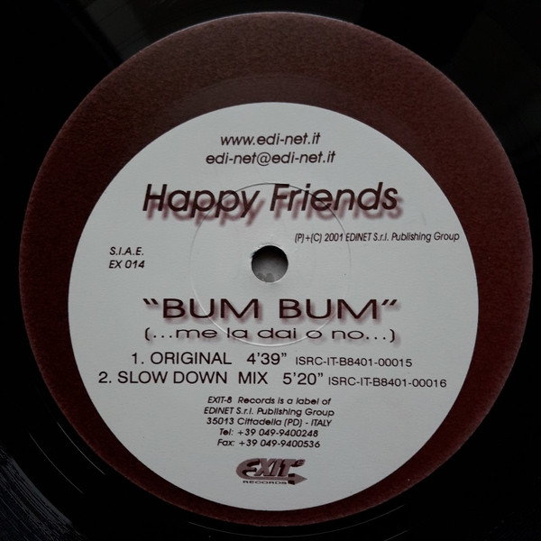 Various - Bum Bum (...Me La Dai O No...) / Electric Fling | Exit-8 (EX 014) - 2 Various - Bum Bum (...Me La Dai O No...) / Electric Fling | Exit-8 (EX 014) - 2