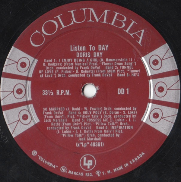 Doris Day - Listen To Day | Columbia (DD 1) - 4