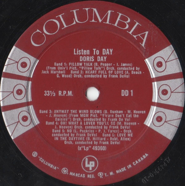 Doris Day - Listen To Day | Columbia (DD 1) - 3