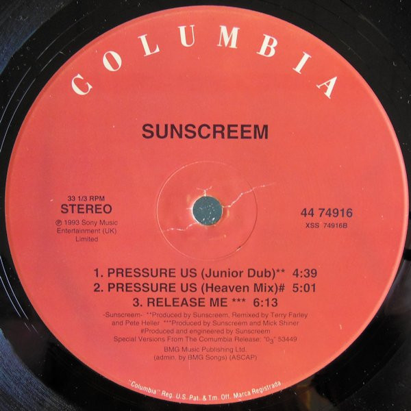 Sunscreem - Pressure US | Columbia (44 74916) - 4