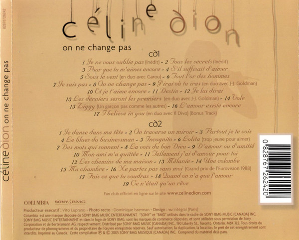 Céline Dion - On Ne Change Pas | Columbia (82876726242) - 3 Céline Dion - On Ne Change Pas | Columbia (82876726242) - 3