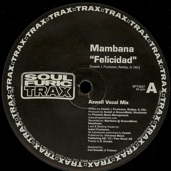 Mambana - Felicidad | Soulfuric Trax (SFT-0027) - 2 Mambana - Felicidad | Soulfuric Trax (SFT-0027) - 2