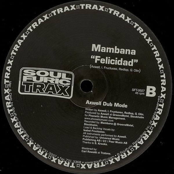 Mambana - Felicidad | Soulfuric Trax (SFT-0027) - 3 Mambana - Felicidad | Soulfuric Trax (SFT-0027) - 3
